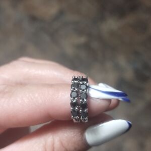 NIP Moissanite Black Earrings 1ct W/Certificate.